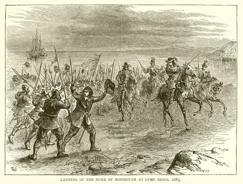 Landing of the Duke of Monmouth at Lyme Regis, 1685 by English School