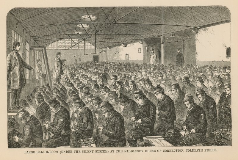 Large Oakum Room at the Middlesex House of Correction by English School