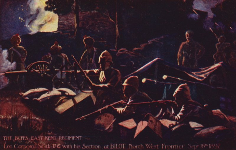 Lce Corporal Smith DC with his Section at Bilot, North West Frontier by English School