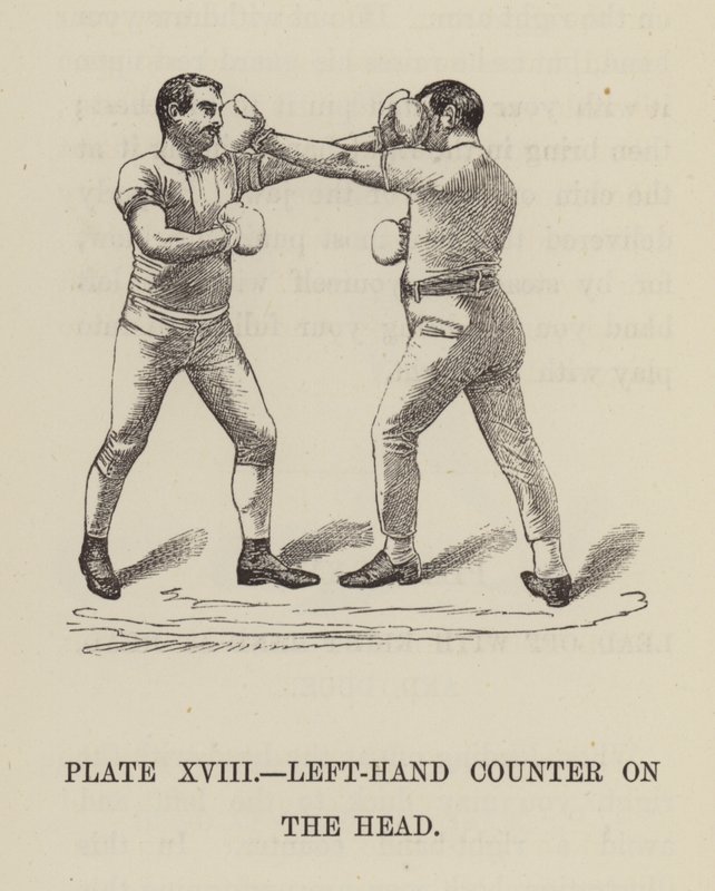 Left-hand counter on the head by English School
