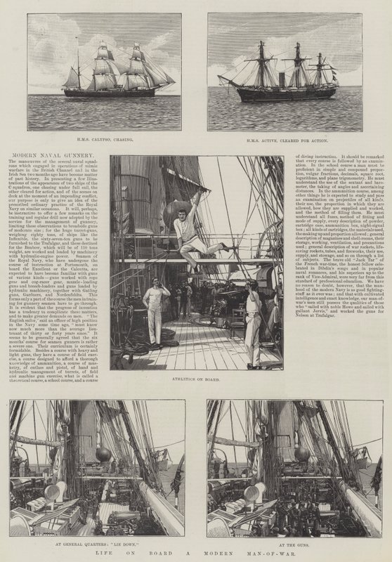 Life on Board a Modern Man-of-War by English School