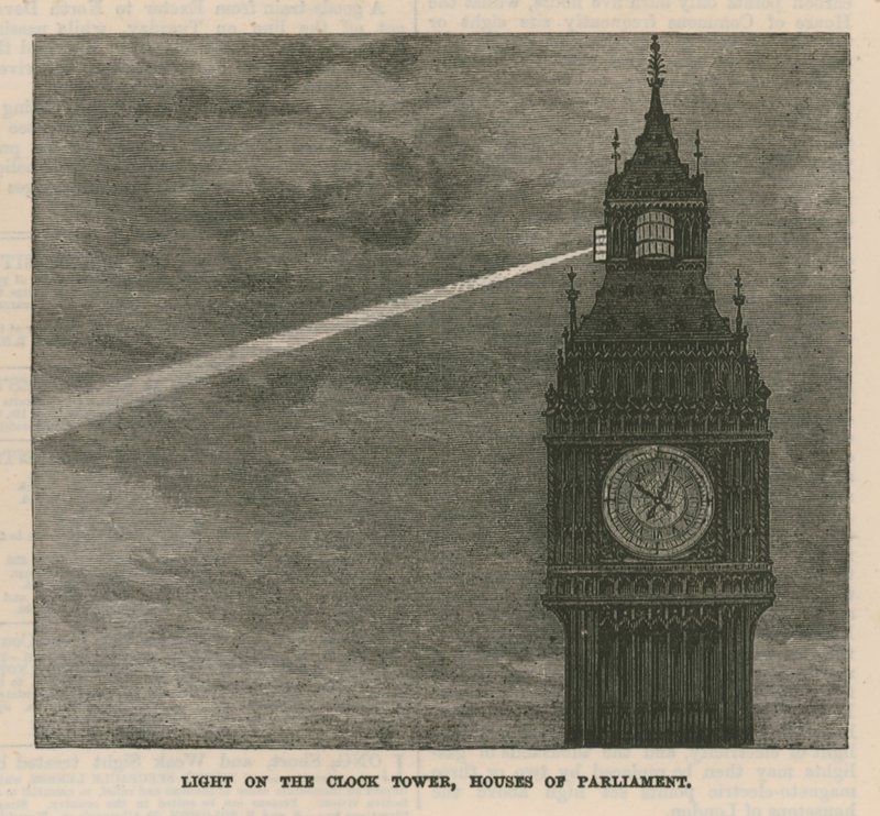Light of the Clock Tower Light, Houses of Parliament by English School