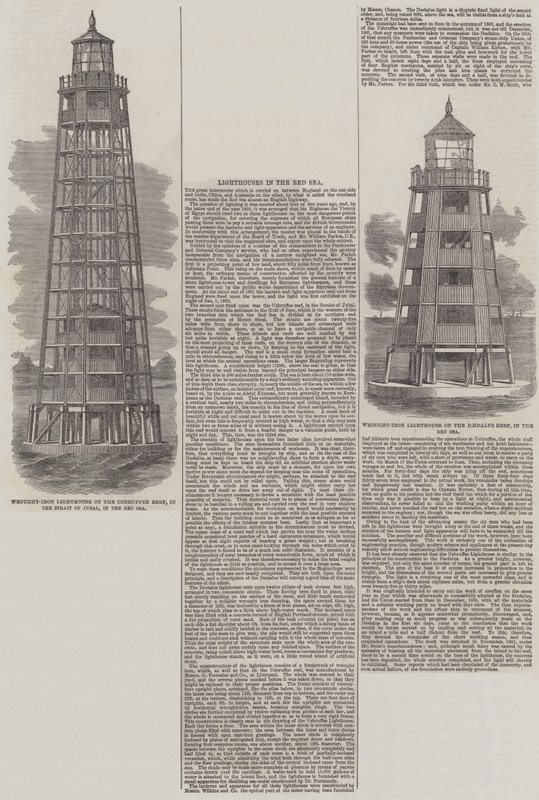 Lighthouses in the Red Sea by English School
