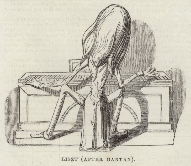 Liszt (after Dantan) by English School