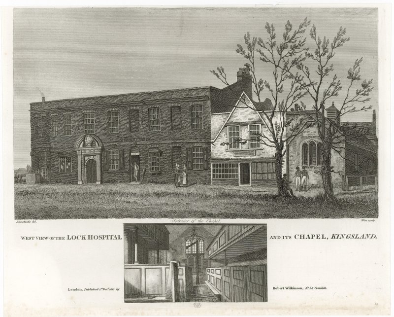 Lock Hospital and its Chapel, Kingsland by English School