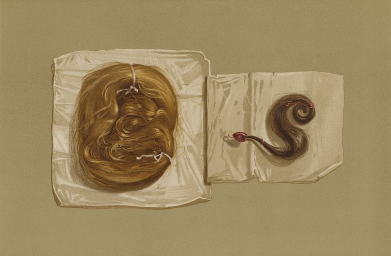 Lock of Hair of Mary Queen of Scots, Lock of Hair of King Charles I by English School