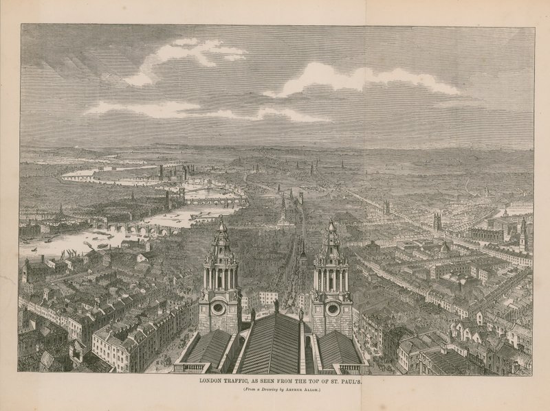 London Traffic as Seen from the Top of St Pauls by English School