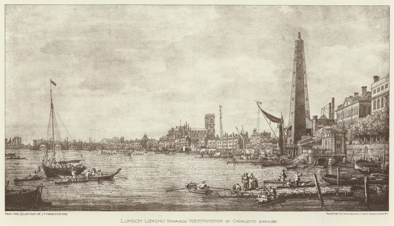 London Looking Towards Westminster by English School