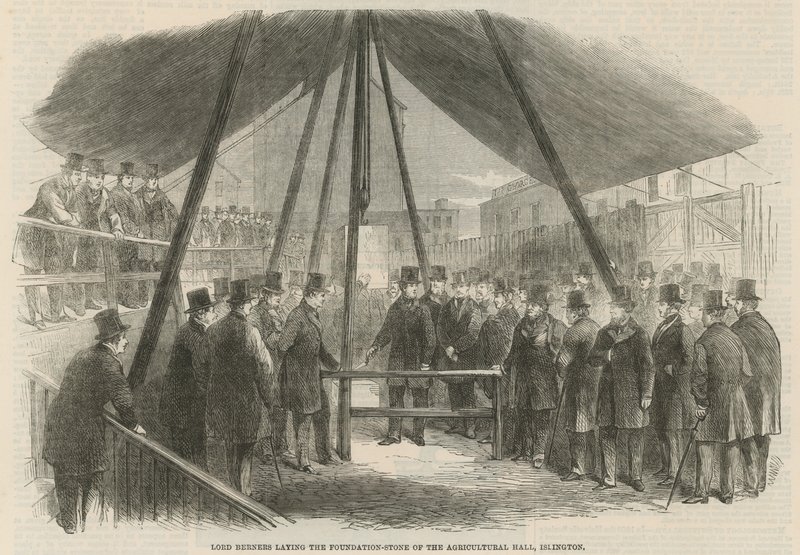 Lord Berners Laying the Foundation Stone of the Agricultural Hall by English School