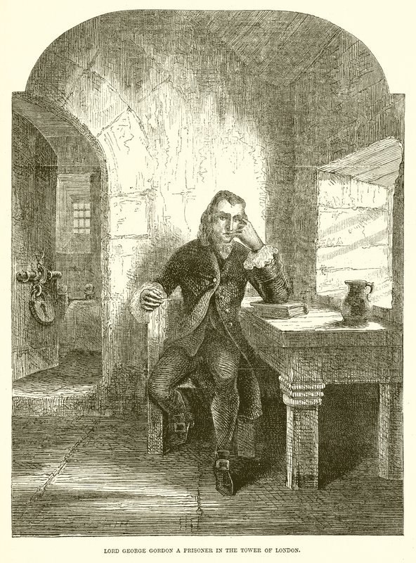 Lord George Gordon a Prisoner in the Tower of London by English School