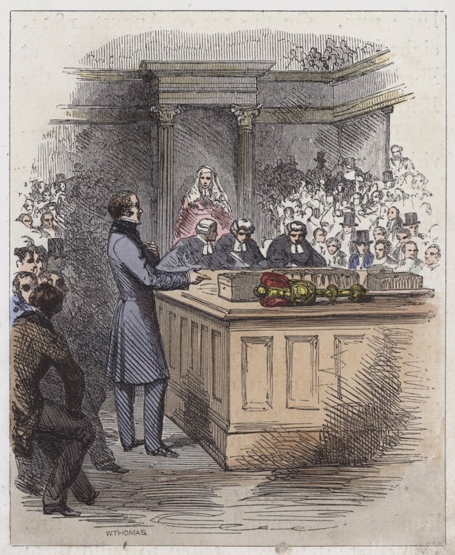 Lord John Russell in the House of Commons by English School