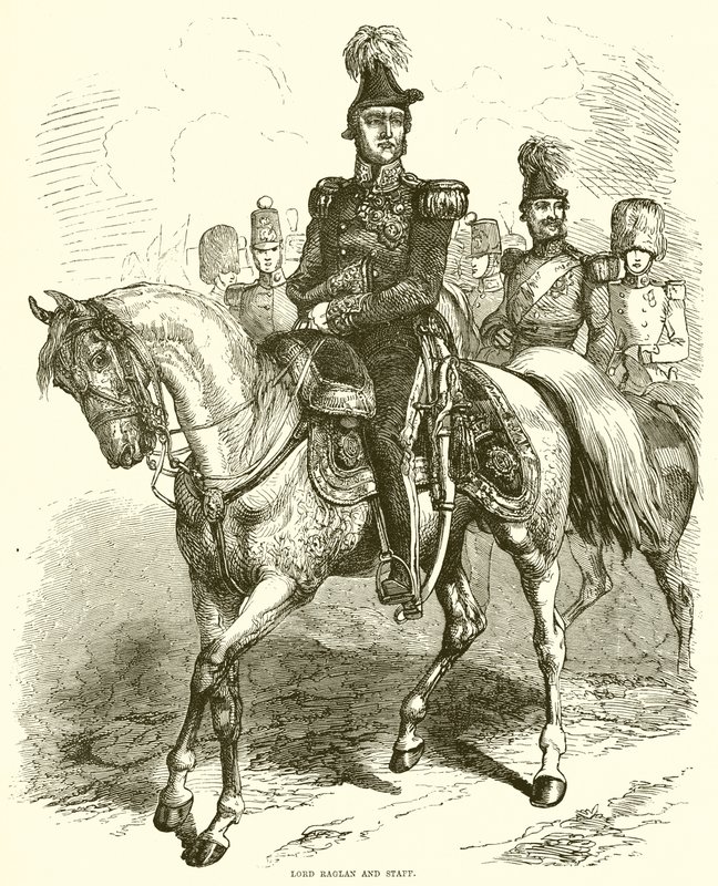 Lord Raglan and Staff by English School