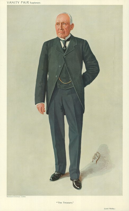 Lord Welby, The Treasury, 10 March 1910, Vanity Fair Cartoon by English School