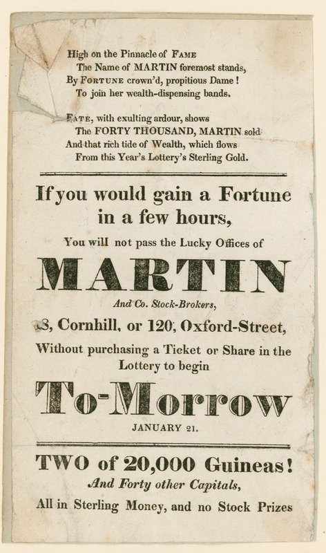 Lottery Advertisement by English School