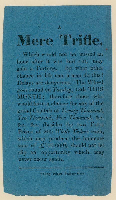 Lottery Advertisements by English School