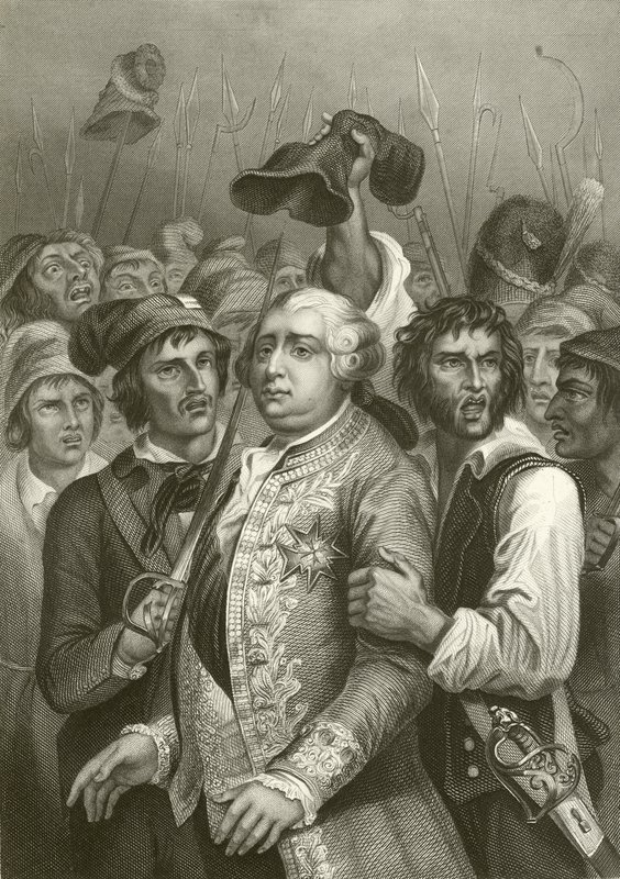 Louis XVI Threatened by the Mob on Their Visit to the Tuileries by English School