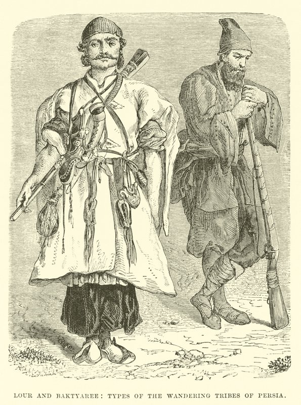 Lour and Baktyaree, Types of the Wandering Tribes of Persia by English School