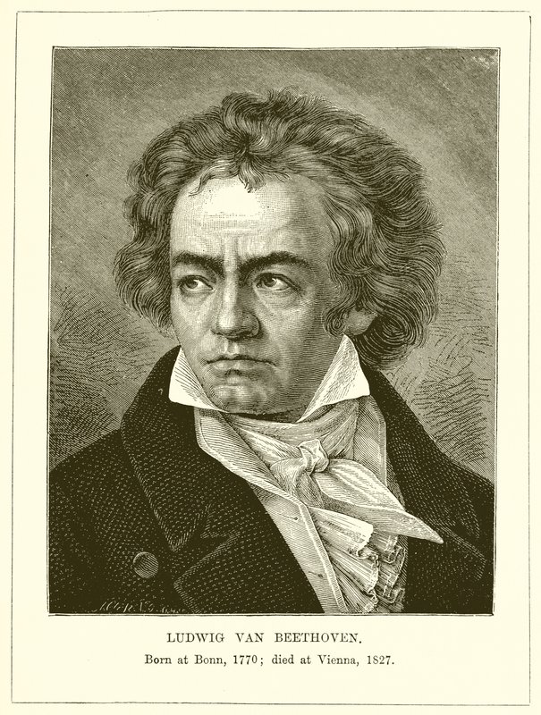 Ludwig Van Beethoven by English School