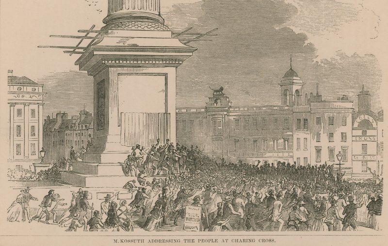 M. Kossuth Addressing the People at Charing Cross by English School