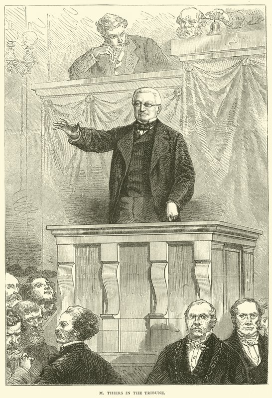 M Thiers in the Tribune, 1871 by English School
