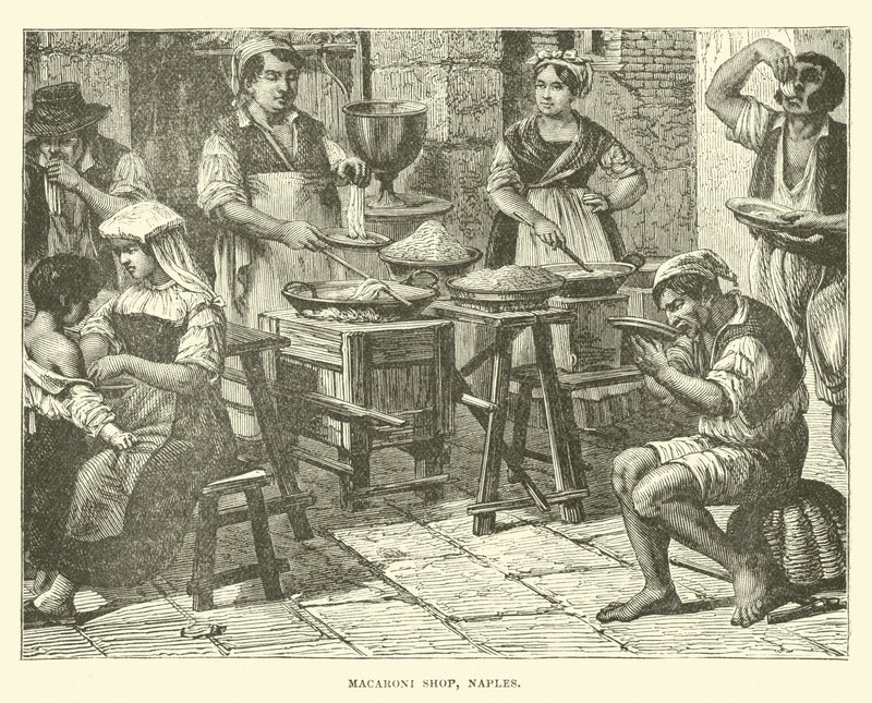 Macaroni shop, Naples by English School