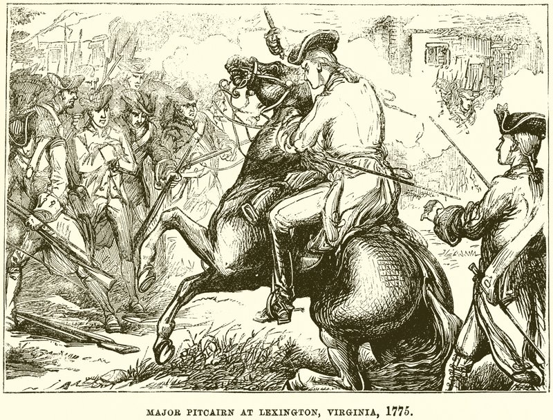 Major Pitcairn at Lexington, Virginia, 1775 by English School