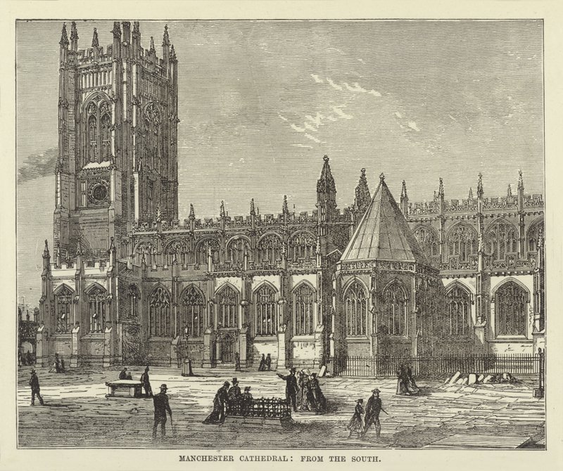 Manchester Cathedral, from the South by English School