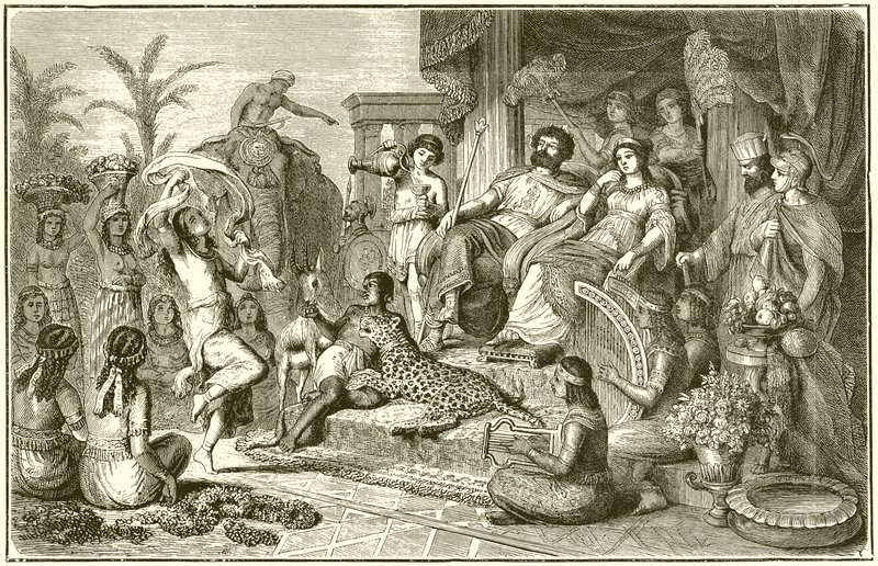 Manners and Customs of Later Greece--A Festive Household by English School