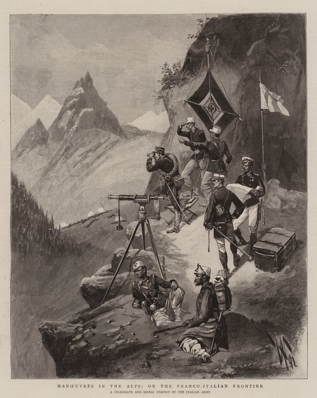 Manoeuvres in the Alps, on the Franco-Italian Frontier by English School
