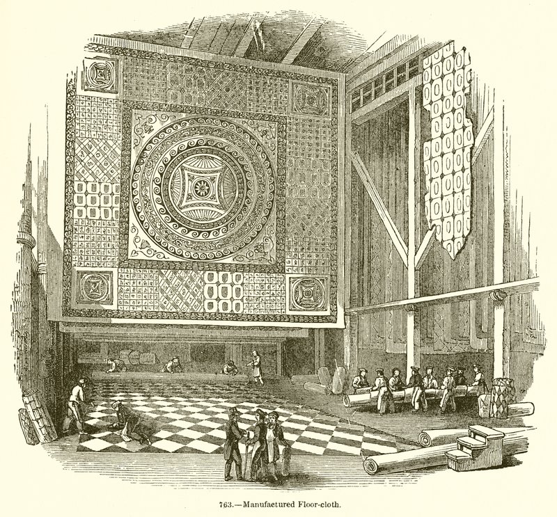 Manufactured Floor-Cloth by English School