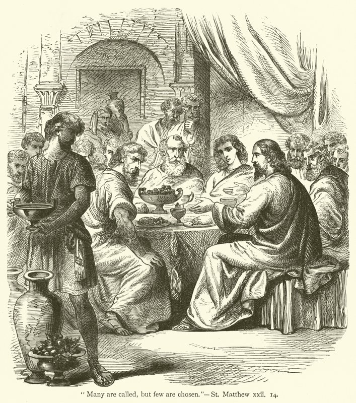 "Many are called, but few are chosen", St Matthew, xxii by English School