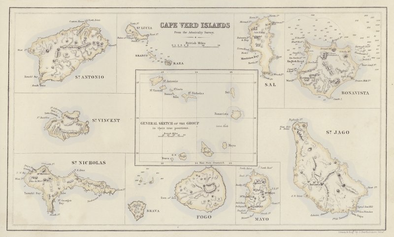 Map: Cape Verd Islands, from the Admiralty Survey by English School
