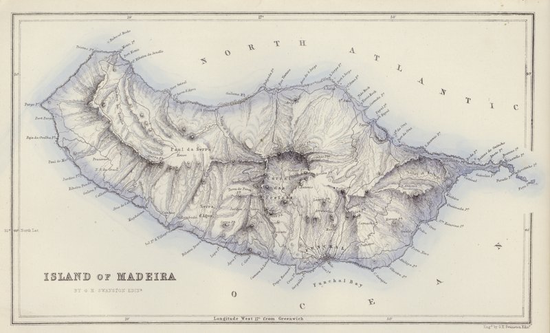 Map: Island of Madeira, by G H Swanston, Edinburgh by English School