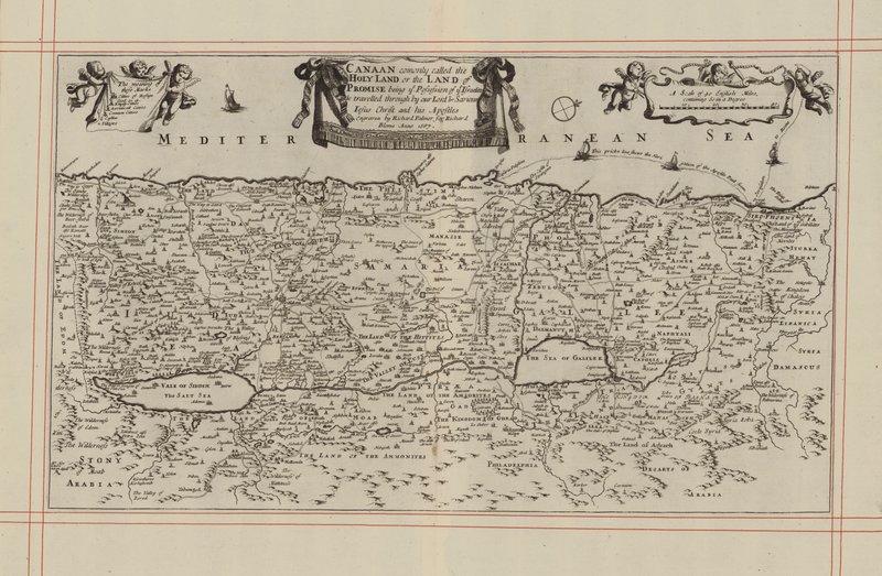 Map of Canaan, or the Holy Land by English School