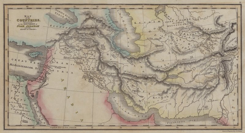 Map of Countries, mentioned in the Histories of Noah, Abraham and the Kings of Israel by English School