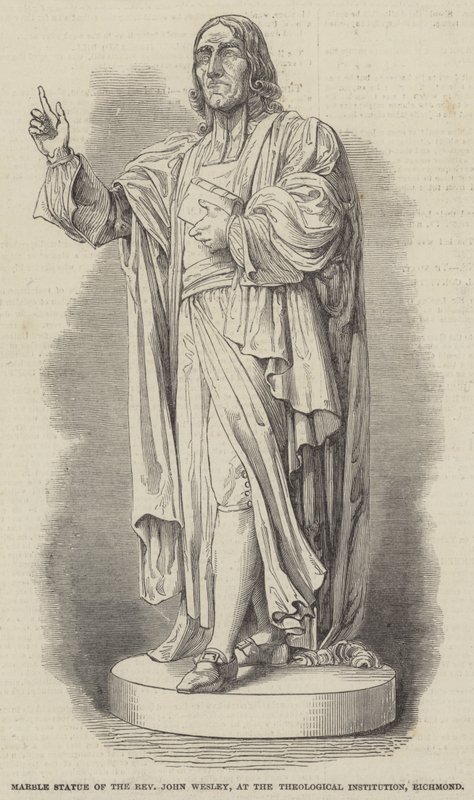 Marble Statue of the Reverend John Wesley, at the Theological Institution, Richmond by English School