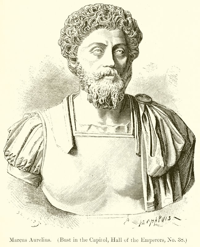 Marcus Aurelius (Bust in the Capital, Hall of the Emperors, No. 38) by English School