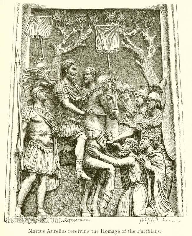 Marcus Aurelius Receiving the Homage of the Parthians by English School