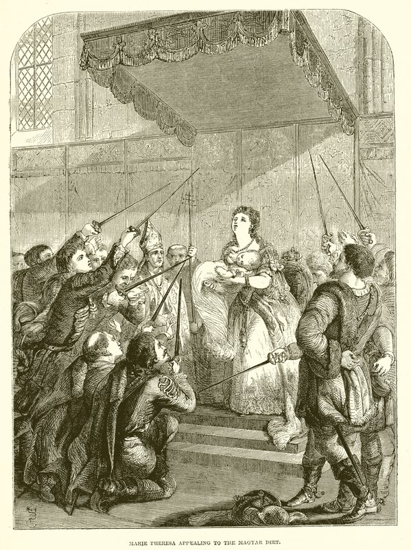 Marie Theresa appealing to the Magyar Diet by English School