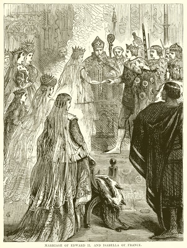 Marriage of Edward II and Isabella of France by English School