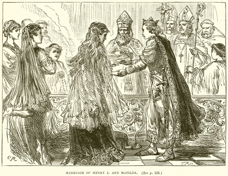 Marriage of Henry I and Matilda by English School