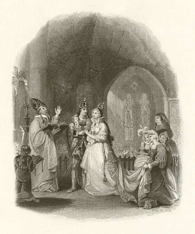 Marriage of Henry VII with Elizabeth of York by English School