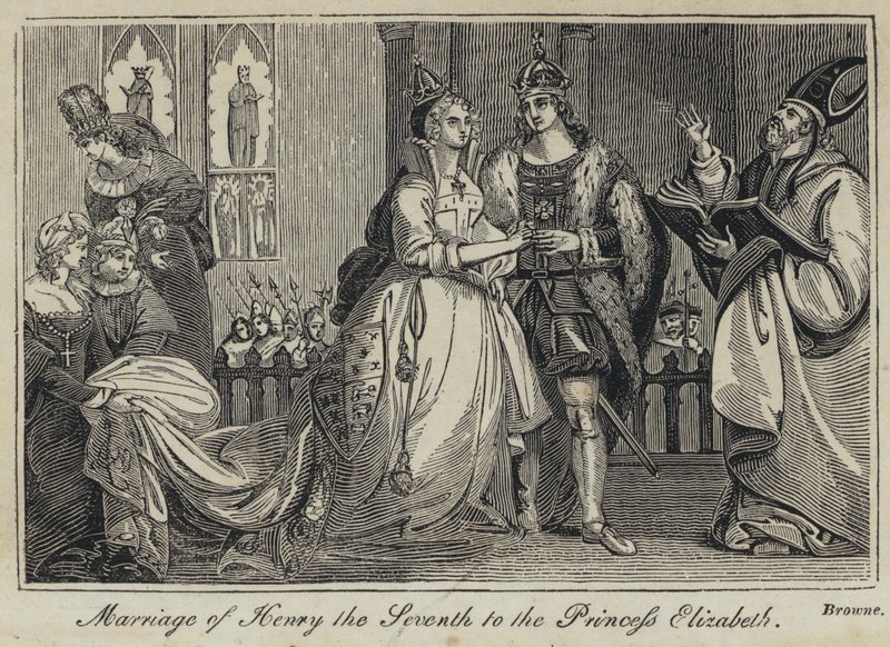 Marriage of Henry the Seventh to the Princess Elizabeth by English School