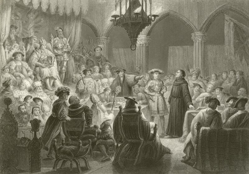 Martin Luther at the Diet of Worms by English School