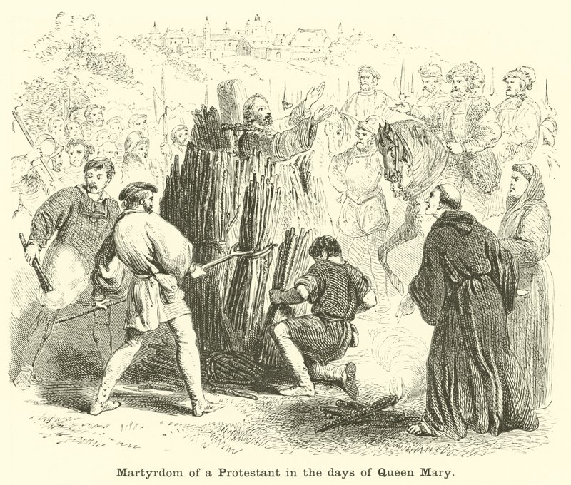 Martyrdom of a Protestant in the Days of Queen Mary by English School
