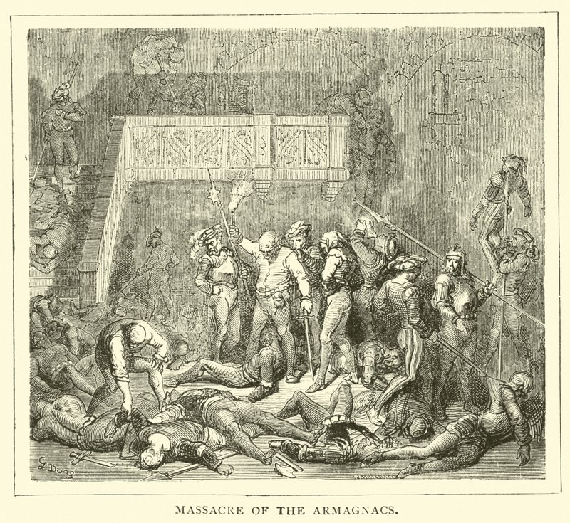 Massacre of the Armagnacs by English School