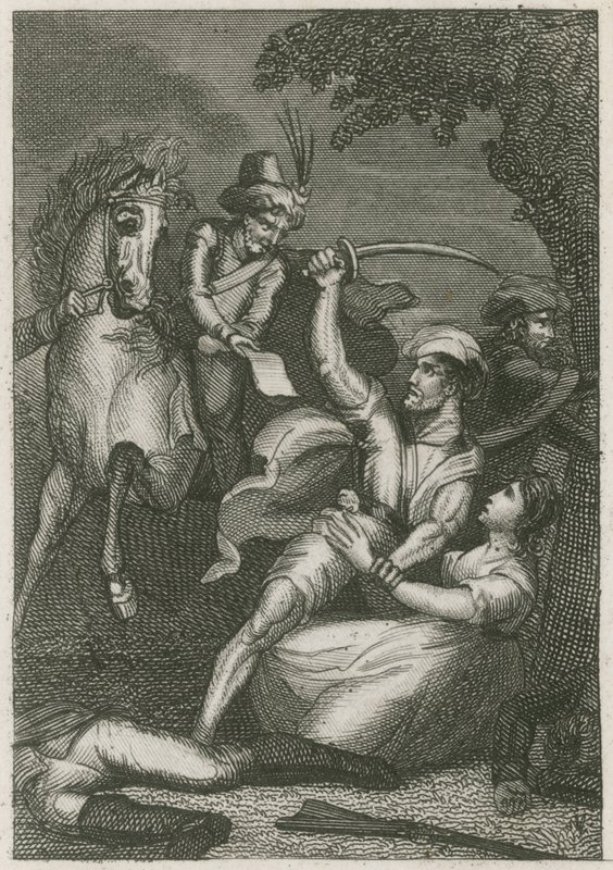 Massacre of the British Garrison at Kandy, Ceylon by English School