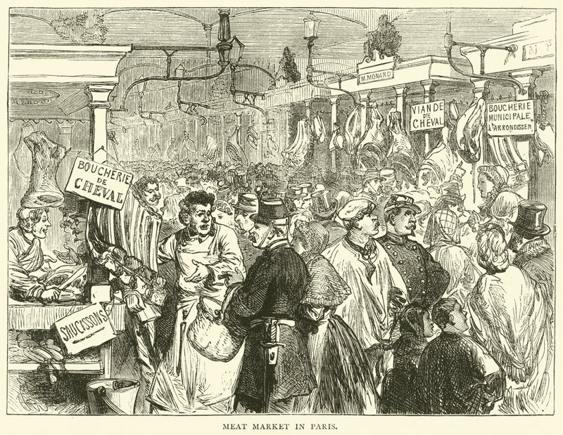 Meat Market in Paris, October 1870 by English School