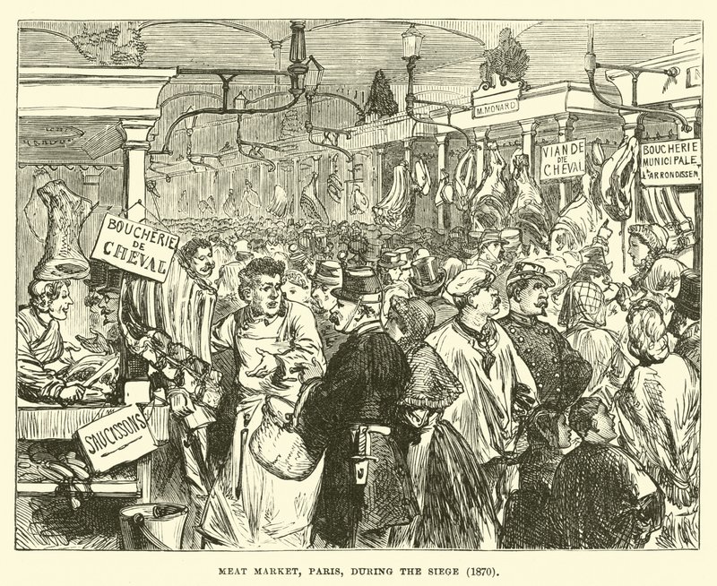 Meat Market, Paris, During the Siege, 1870 by English School