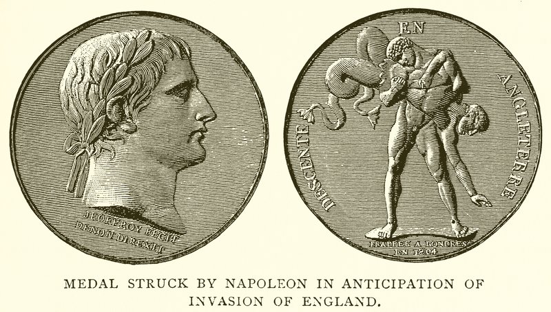 Medal Struck by Napoleon in Anticipation of Invasion of England by English School